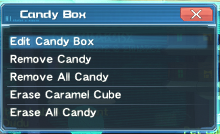 Candy Box Menu